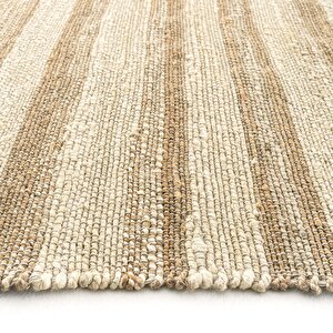 Cool Halı Vime 11 Natural Beyaz Jüt Halı El Dokuma Jüt Kilim Hasır Halı Bohem El Halısı Otantik Halı