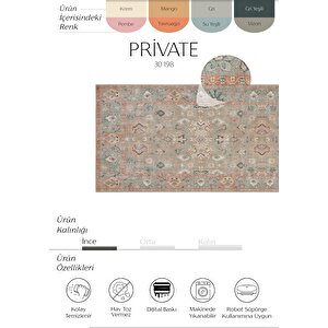 Private Renkli Eskitme Vintage Halı Otantik Etnik Şönil Yolluk Yıkanabilir Koridor Halısı 75x150 cm