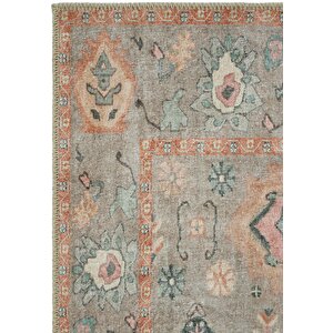 Private Renkli Eskitme Vintage Halı Otantik Etnik Şönil Yolluk Yıkanabilir Koridor Halısı 75x150 cm
