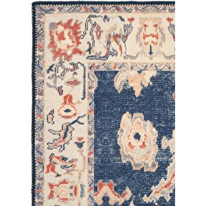 Private Krem Eskitme Vintage Halı Etnik Desen Şönil Yolluk Yıkanabilir Hol Koridor Halısı 75x230 cm