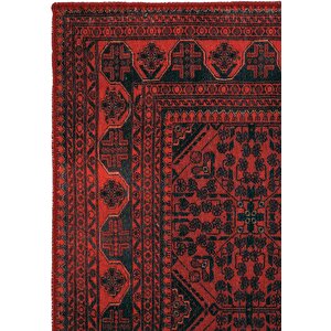 Private Kırmızı Halı Yolluk Koridor Hol Halısı Afgan Desen Yıkanabilir Şönil Mutfak Halısı 75x230 cm