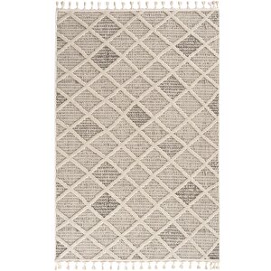 Cool Halı Bress 1411 Krem Hav Toz Vermez Hasır Dokulu Bukle Örgü Modern Desen Halı