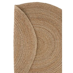 Cool Halı Vime 01r Natural Yuvarlak Jüt Halı Yolluk El Dokuma Jüt Kilim Hasır Otantik Bohem Halı