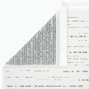 Cool Halı Berry 8201 Beyaz Halı Oturma Odası Halısı Kaymaz Taban Halı Kesme Halı Yolluk Halı Kilim