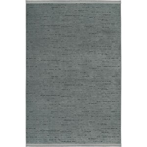 Berry 8203 Antrasit Halı Kaymaz Taban Halı Kesme Halı Yolluk İnce Halı Kilim 120x180 cm