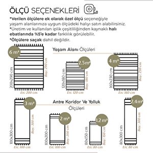 Berry 8203 Antrasit Halı Kaymaz Taban Halı Kesme Halı Yolluk İnce Halı Kilim 120x180 cm