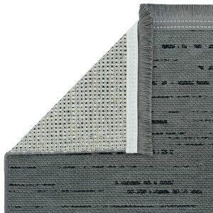 Cool Halı Berry 8203 Antrasit Halı Kaymaz Taban Halı Kesme Halı Yolluk İnce Halı Kilim