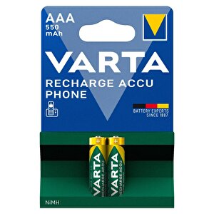 Varta Ni-mh 1.2 Volt 550 Ma Hr03 Aaa Şarjlı 2'li İnce Kalem Pil 56663