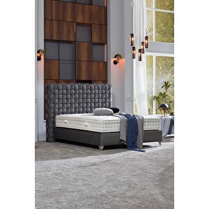 Aria Çift Kişilik Baza Başlık Seti Antrasit 150x200 cm