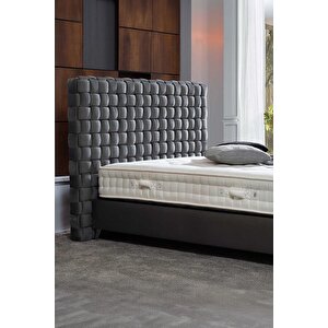 Aria Çift Kişilik Baza Başlık Seti Antrasit 150x200 cm