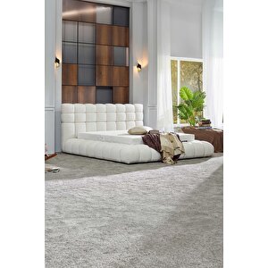 Alegria Çift Kişilik Baza Başlık Seti Krem 150x200 cm
