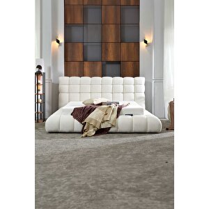 Alegria Çift Kişilik Baza Başlık Seti Krem 160x200 cm