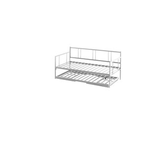 Veluna Yavrulu Daybed Tek-çift Kişilik Sedir Metal Karyola Beyaz