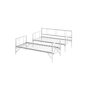 Veluna Yavrulu Daybed Tek-çift Kişilik Sedir Metal Karyola Beyaz