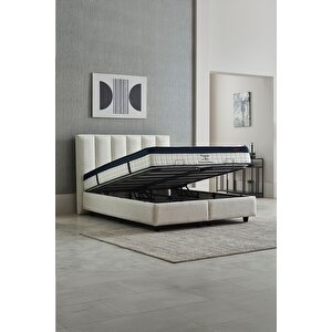 Astrid Çift Kişilik Baza Başlık Seti Krem