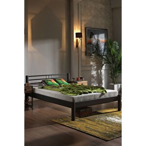 Allegro Çift Kişilik Ferforje Metal Karyola - Siyah 150x200 cm