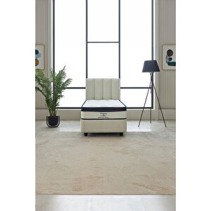 Astrid Tek Kişilik Baza Başlık Seti Krem 90x200 cm