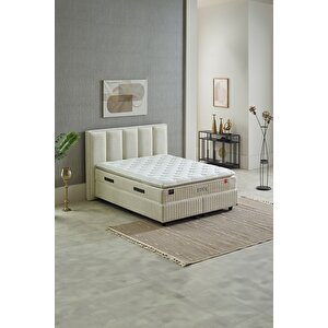 Violet Çift Kişilik Baza Başlık Seti Krem 200x200 cm
