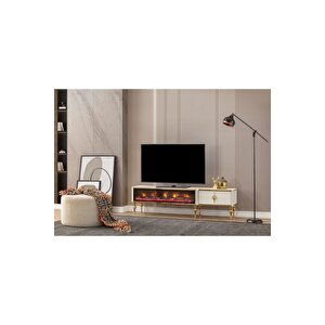 Şömineli Derya Aytaşı Tv Ünitesi