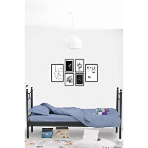Hypnose Daybed Tek Kişilik Sedir Metal Karyola 90x200 Siyah