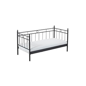 Hypnose Daybed Tek Kişilik Sedir Metal Karyola 90x200 Siyah