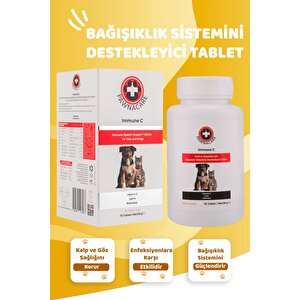 Immune C Kedi Ve Köpekler Için Bağışıklık Sistemini Destekleyici Tablet 75 Tablet