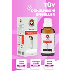 Plus B 50 Ml Kediler Için Tüy Sağlığını Destekleyici Multivitamin Damla Tüy Damlası Yepyeni Formül