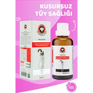 Plus B 50 Ml Kediler Için Tüy Sağlığını Destekleyici Multivitamin Damla Tüy Damlası Yepyeni Formül
