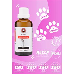 Plus B 50 Ml Kediler Için Tüy Sağlığını Destekleyici Multivitamin Damla Tüy Damlası Yepyeni Formül