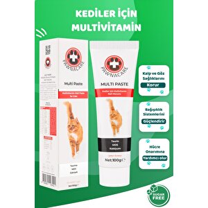 Multi Paste Kedi Multivitamini Malt Macunu Taurin Mos Kalsiyum Yepyeni Güçlü Formül 100g