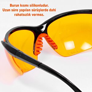 Bisiklet Güneş Gözlüğü Silikon Burunlu Bisikletçi Gözlük Sarı