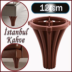 Mobilya Kanepe Koltuk Konsol Tv Ünitesi Baza Ayağı Orta Sehpası Ayak Ayakları 12 Cm Kahve