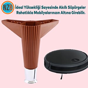Mobilya Takımı Kanepe Çekyat Sehpa Tv Ünitesi Koltuk Ayağı Baza Ayakları Ceviz Krom 15 Cm 4 Adet
