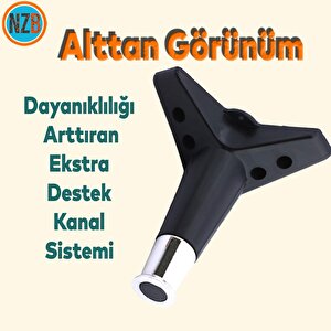 Mobilya Takımı Çekyat Kanepe Sehpa Tv Ünitesi Koltuk Ayağı Baza Ayak Siyah Krom 15 Cm 4 Adet