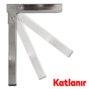 Metal Katlanır Sofra Ayağı 22 Cm Siyah Taban Yer Sofrası Sini Altı Mobilya Ayak Sehpa Masa