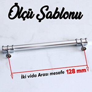 Metal Mobilya Çekmece Mutfak Kapak Dolap Kulpları Dolabı Kulbu Kulpu 12.8 Cm Kulp 128 Krom