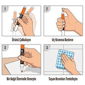 Derz Kalemi Hızlı Kuruyan Yedek Uç Su Bazlı Kokusuz Derz Dolgu Fayans Yenileme Tadilat Boyası Beyaz