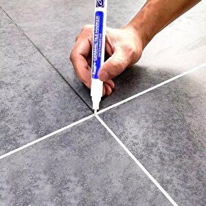 Derz Kalemi Hızlı Kuruyan Yedek Uç Su Bazlı Kokusuz Derz Dolgu Fayans Yenileme Boyası 5 Adet Beyaz