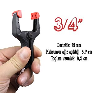 Yaylı Kıskaç Mandal El Tip İşkence Mengene Klips Hobi 19 Mm 3/4 Inç