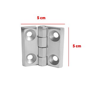 Mobilya Dolap Kapak Hobi Menteşesi Metal Krom 5 Cm X 5 Cm Kare Yaprak Menteşe 1 Adet