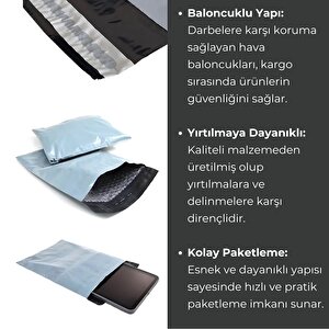 | Kargo Poşeti, Yırtılmaya - Darbeye Dayanıklı Patpat, Baloncuklu Naylon Poşet, 30 X 24 Cm, 100 Adet