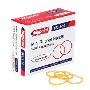 | Mini Ambalaj Lastiği, 50 Gram %100 Kauçuk, Dayanıklı Ve Esnek, 40 Mm Uzunluk