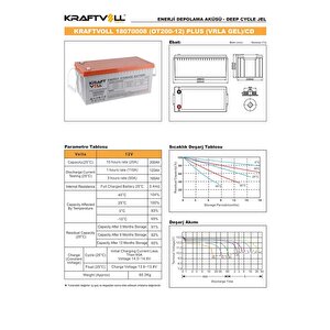 12v 208ah(10hr),220ah(20hr) Plus Cd Deep Cycle Gel Akü 18070008