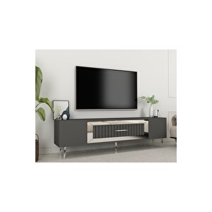 Dekolp3dd Tv Sehpasi Antrasi̇t-gümüş Antrasit Gümüş