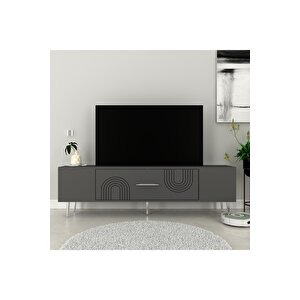 Dekol2dd Tv Sehpasi Antrasi̇t-gümüş Antrasit Gümüş