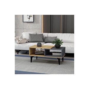 Fly 180 Cm Şömi̇neli̇(b) Tv Üni̇tesi̇, Konsol(kx180) Ve Orta Sehpa Salon Takimi Safi̇rmeşe-antrasi̇t