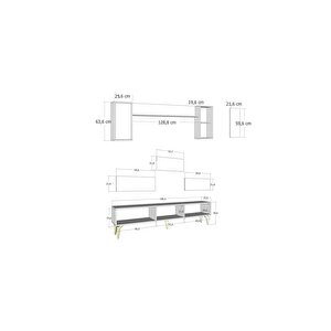 Hi̇ra 180 Cm Tv Üni̇tesi̇ Safi̇rmeşe Gümüş Safirmeşe-Gümüş