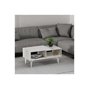 Sinta 180 Cm Şömineli(b) Tv Ünitesi, Konsol(kx180) Ve Orta Sehpa Salon Takımı Beyaz-efesmermer