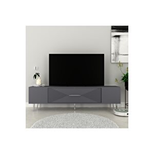 Dekol1dd Tv Sehpasi Antrasi̇t-gümüş Antrasit Gümüş