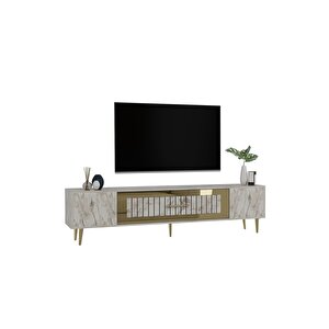 Dekolp3dd Tv Sehpasi Efesmermer-altin